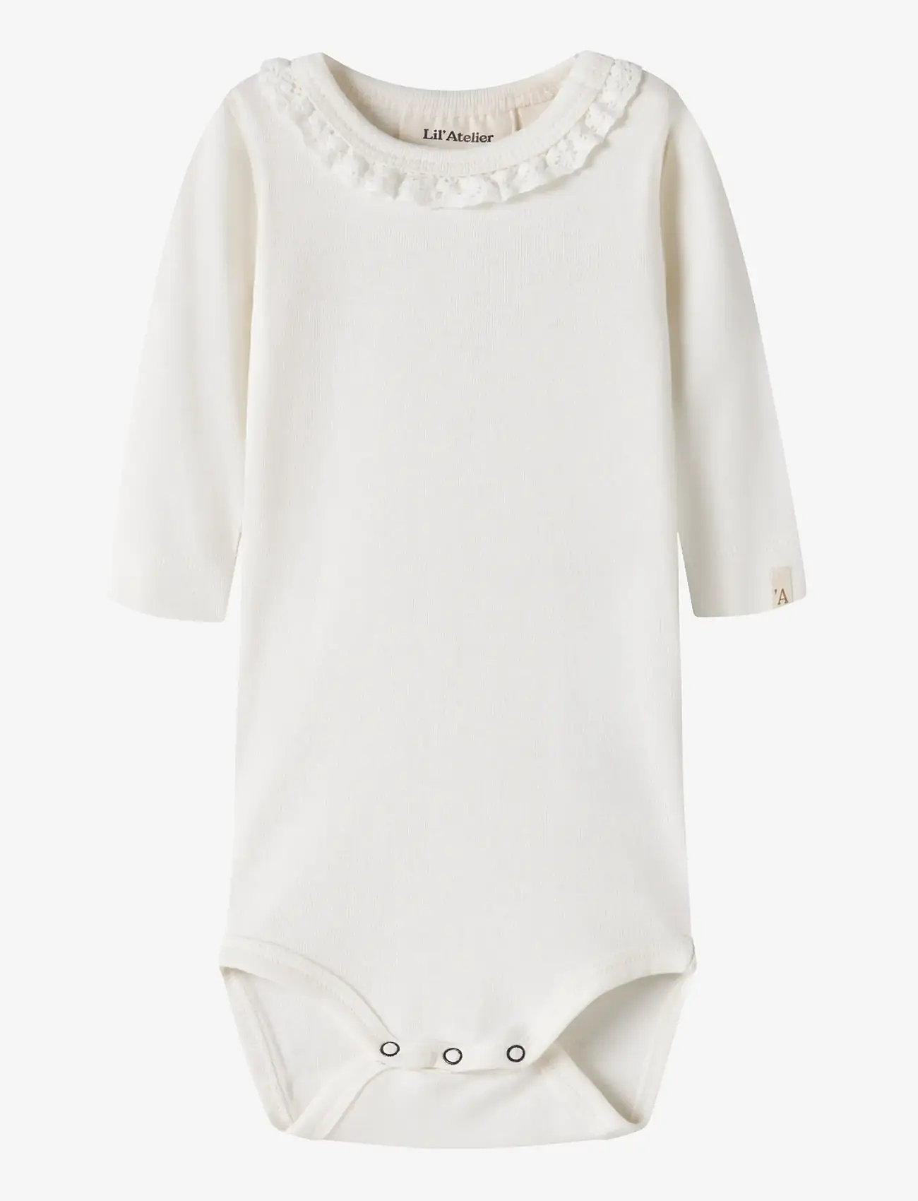 Lil'Atelier - NBFLAYO SUP LS SLIM BODY SOLID LIL - long-sleeved - coconut milk - 0