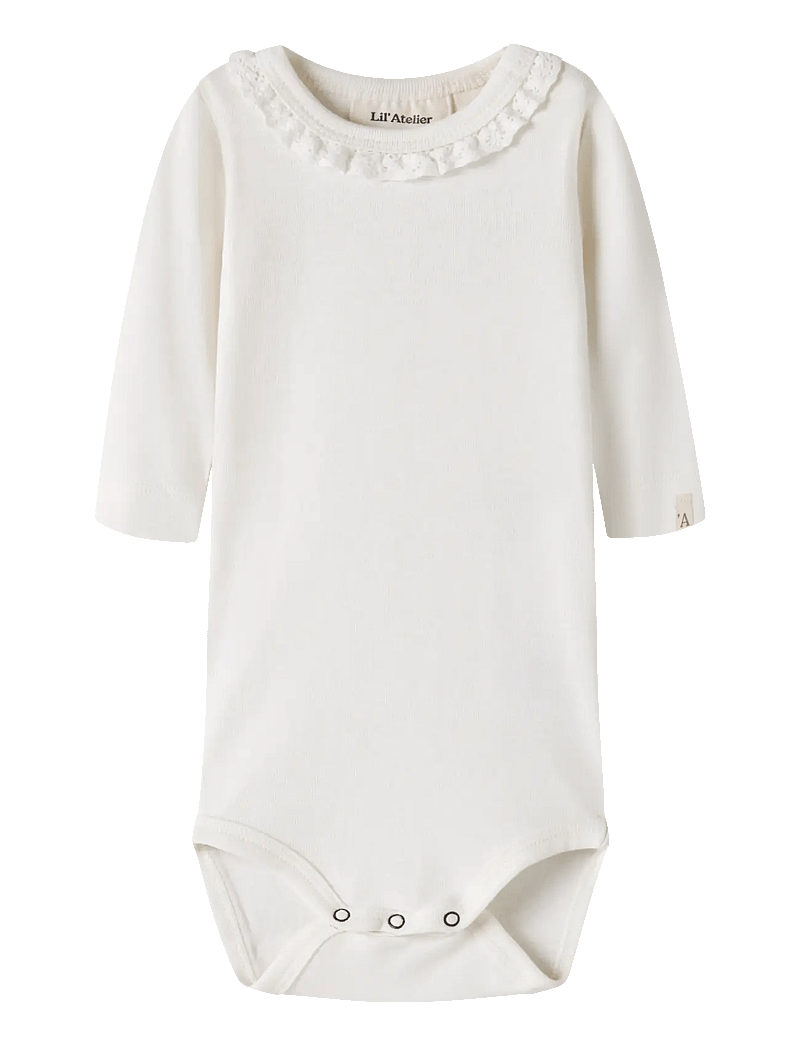 Lil'Atelier - NBFLAYO SUP LS SLIM BODY SOLID LIL - long-sleeved - coconut milk - 0