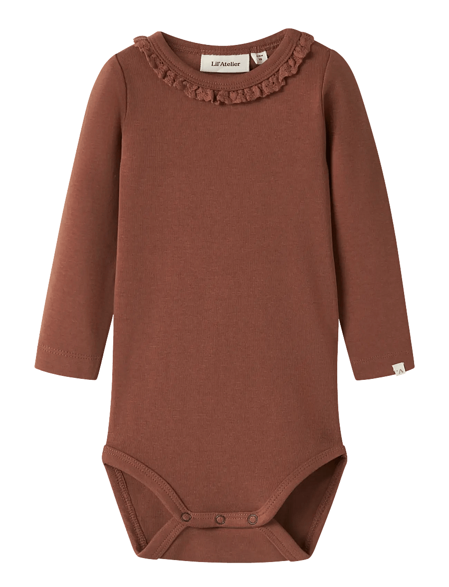 Lil'Atelier - NBFLAYO SUP LS SLIM BODY SOLID LIL - langärmelig - maple syrup - 0