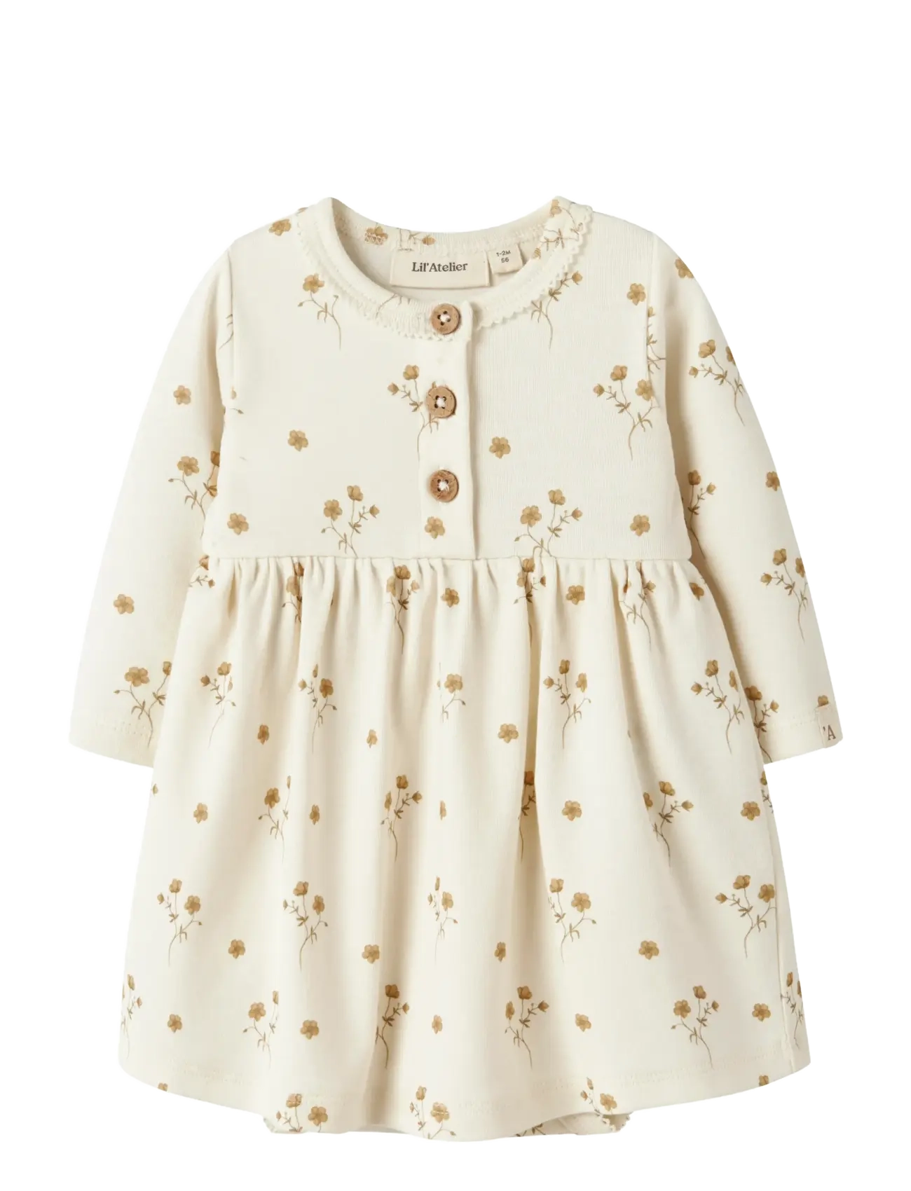 Lil'Atelier NBFLAYO SIF LS BODY DRESS LIL - Kleidung - COCONUT MILK / cream