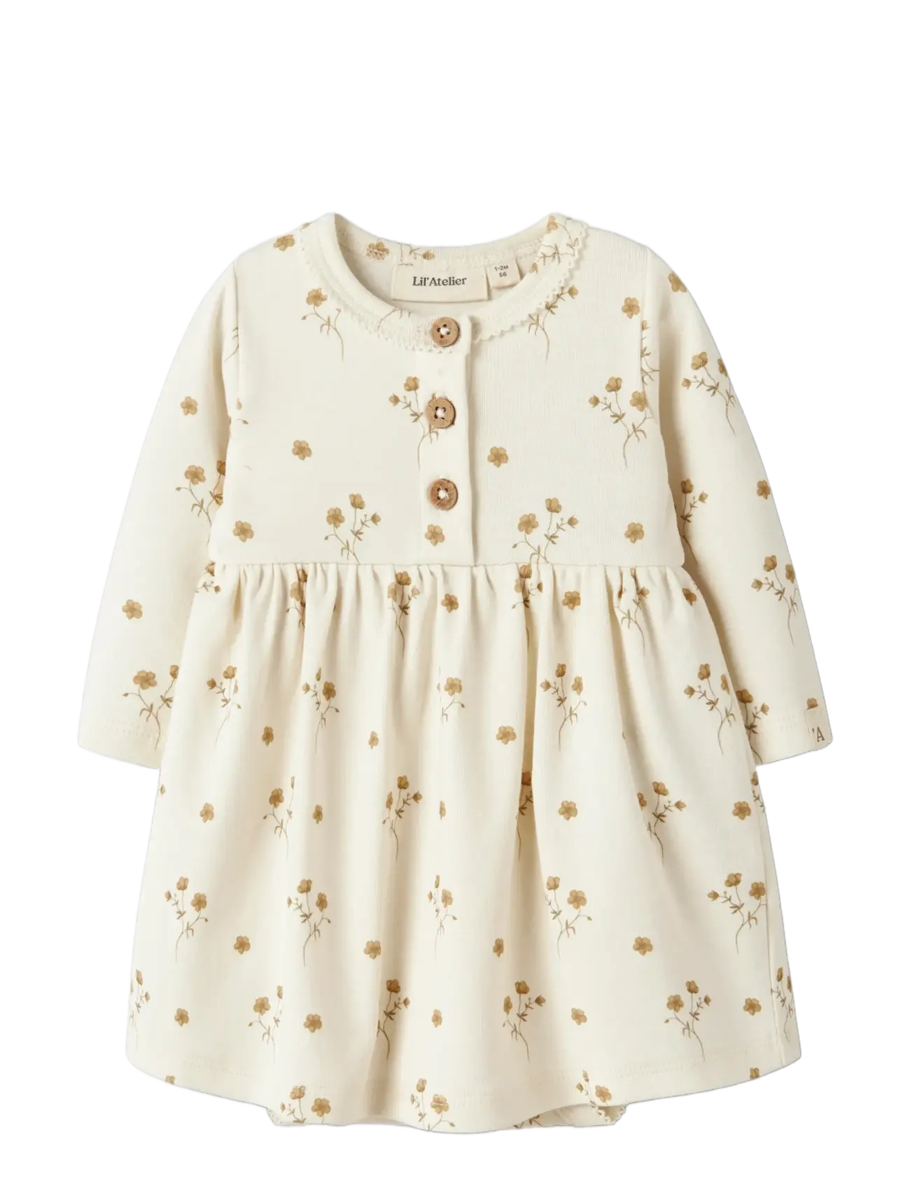 Lil'Atelier - NBFLAYO SIF LS BODY DRESS LIL - robes pour bébés à manches longues - coconut milk - 2