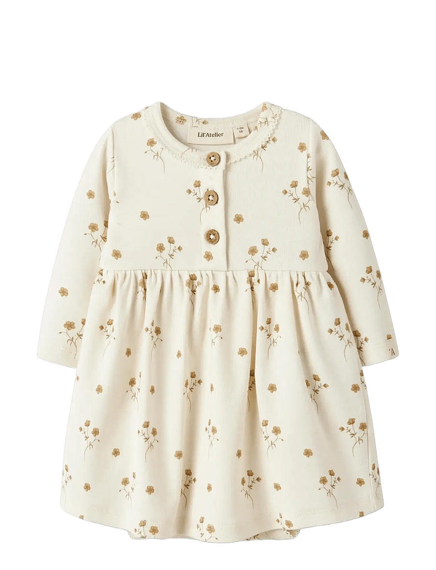 Lil'Atelier - NBFLAYO SIF LS BODY DRESS LIL - robes pour bébés à manches longues - coconut milk - 2