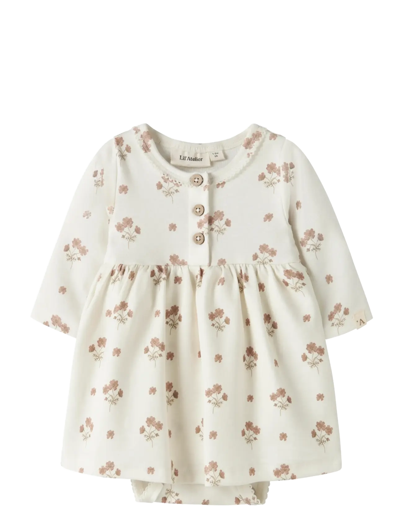 Lil'Atelier NBFLAYO SIF LS BODY DRESS LIL - 4 for 3 - COCONUT MILK / cream
