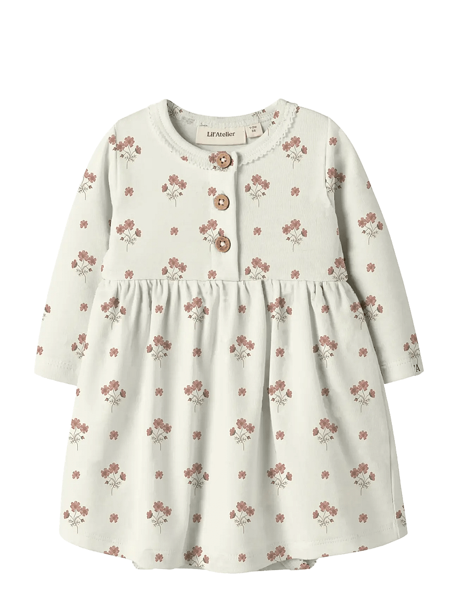 Lil'Atelier - NBFLAYO SIF LS BODY DRESS LIL - robes pour bébés à manches longues - coconut milk - 2