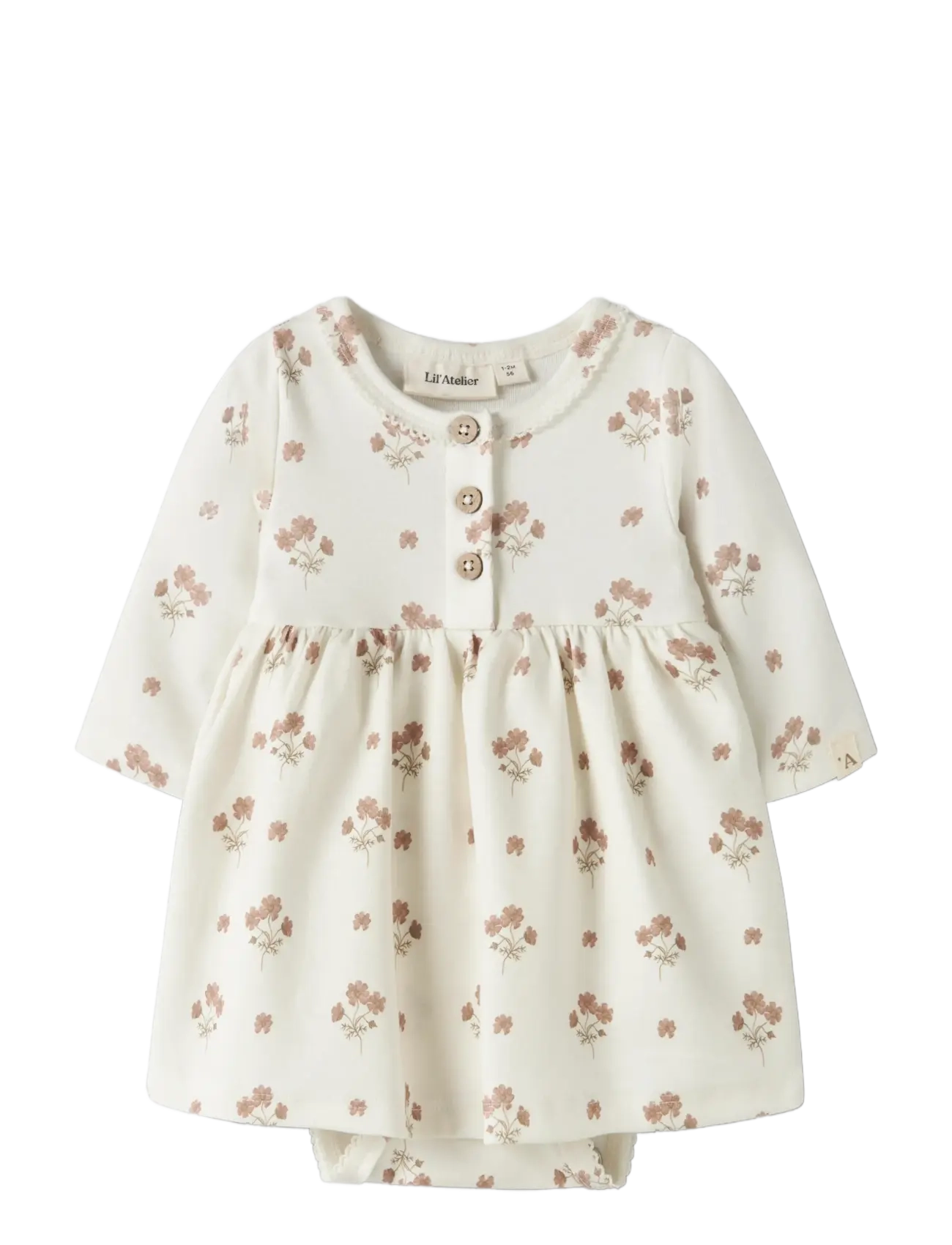 Lil'Atelier - NBFLAYO SIF LS BODY DRESS LIL - robes pour bébés à manches longues - coconut milk - 3