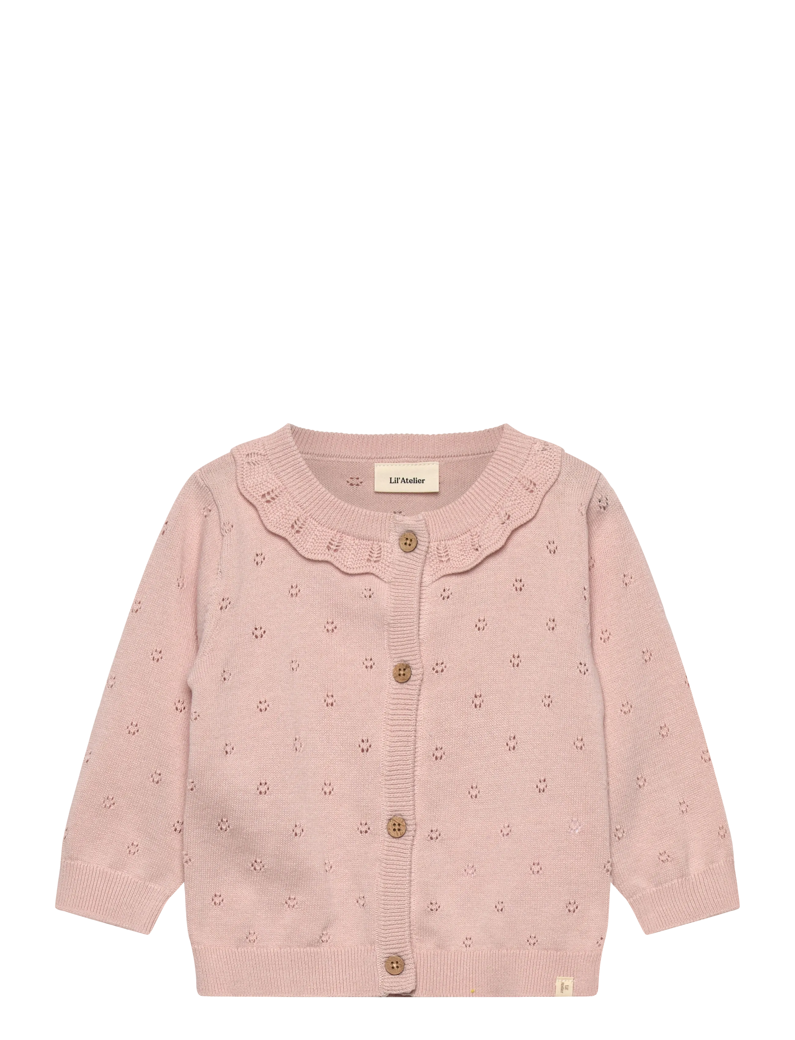 Lil'Atelier NBFDORINA LS KNIT CARD LIL - Överdelar - PEACH WHIP / pink/rose