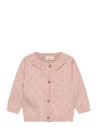 Lil'Atelier NBFDORINA LS KNIT CARD LIL - Jackets - PEACH WHIP / pink/rose