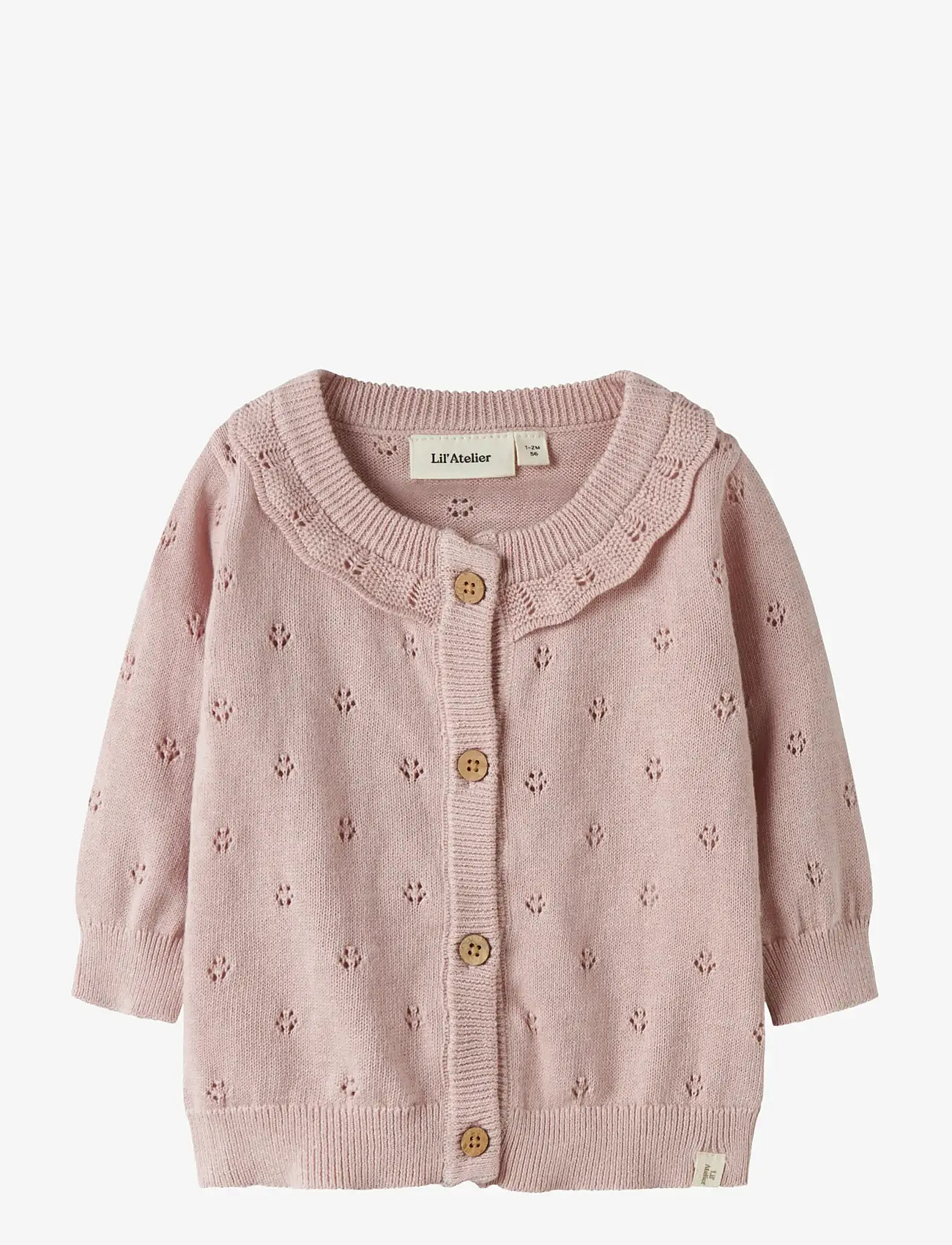 Lil'Atelier - NBFDORINA LS KNIT CARD LIL - cardigans - peach whip - 2