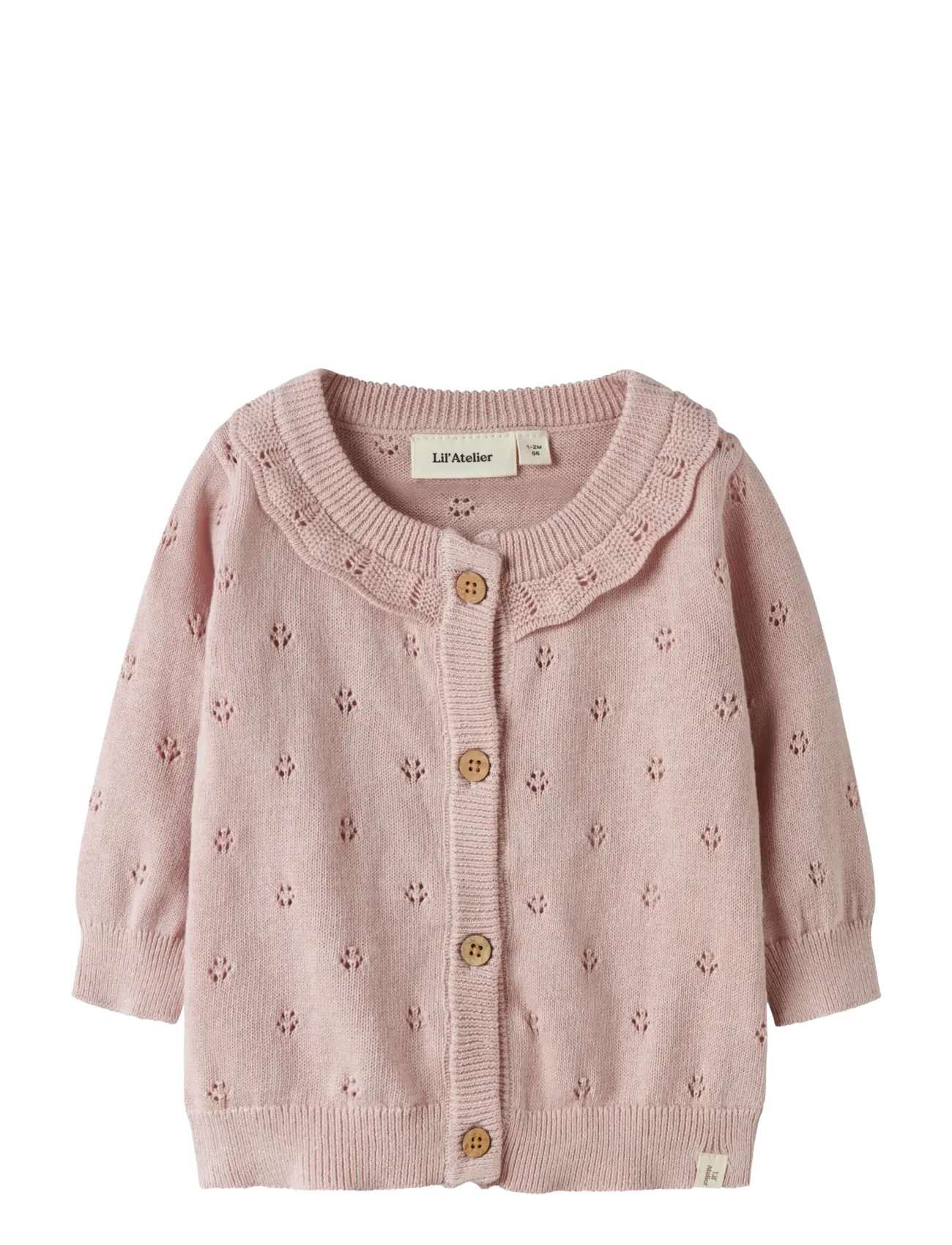 Lil'Atelier - NBFDORINA LS KNIT CARD LIL - gilets - peach whip - 2