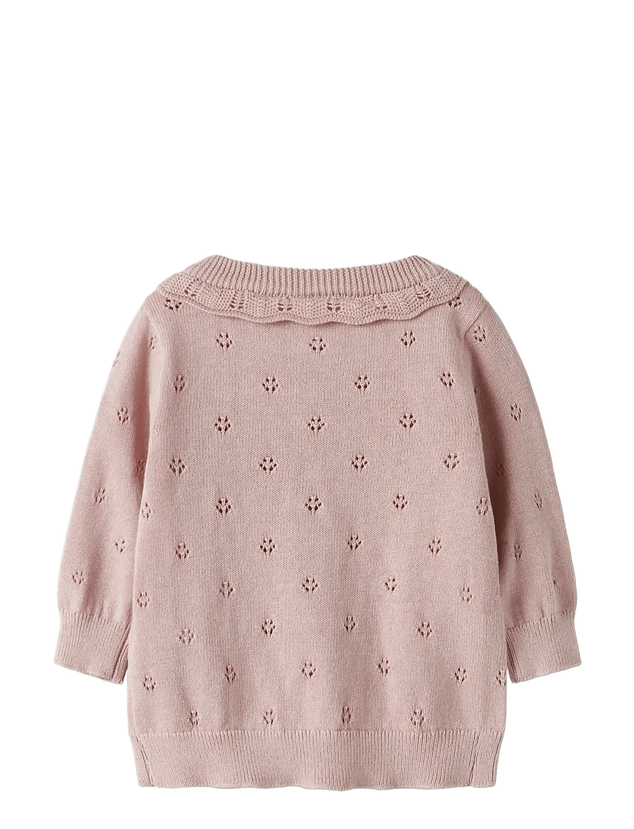 Lil'Atelier - NBFDORINA LS KNIT CARD LIL - gilets - peach whip - 3