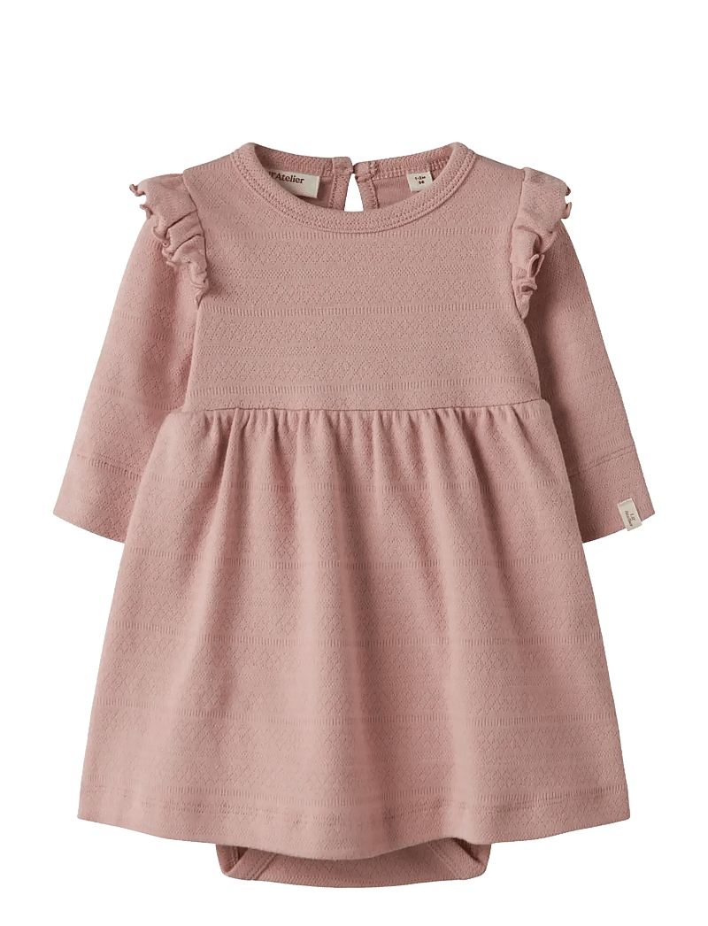 Lil'Atelier - NBFDIMIA LS BODY DRESS LIL - pikkade varrukatega beebi kleidid - misty rose - 1