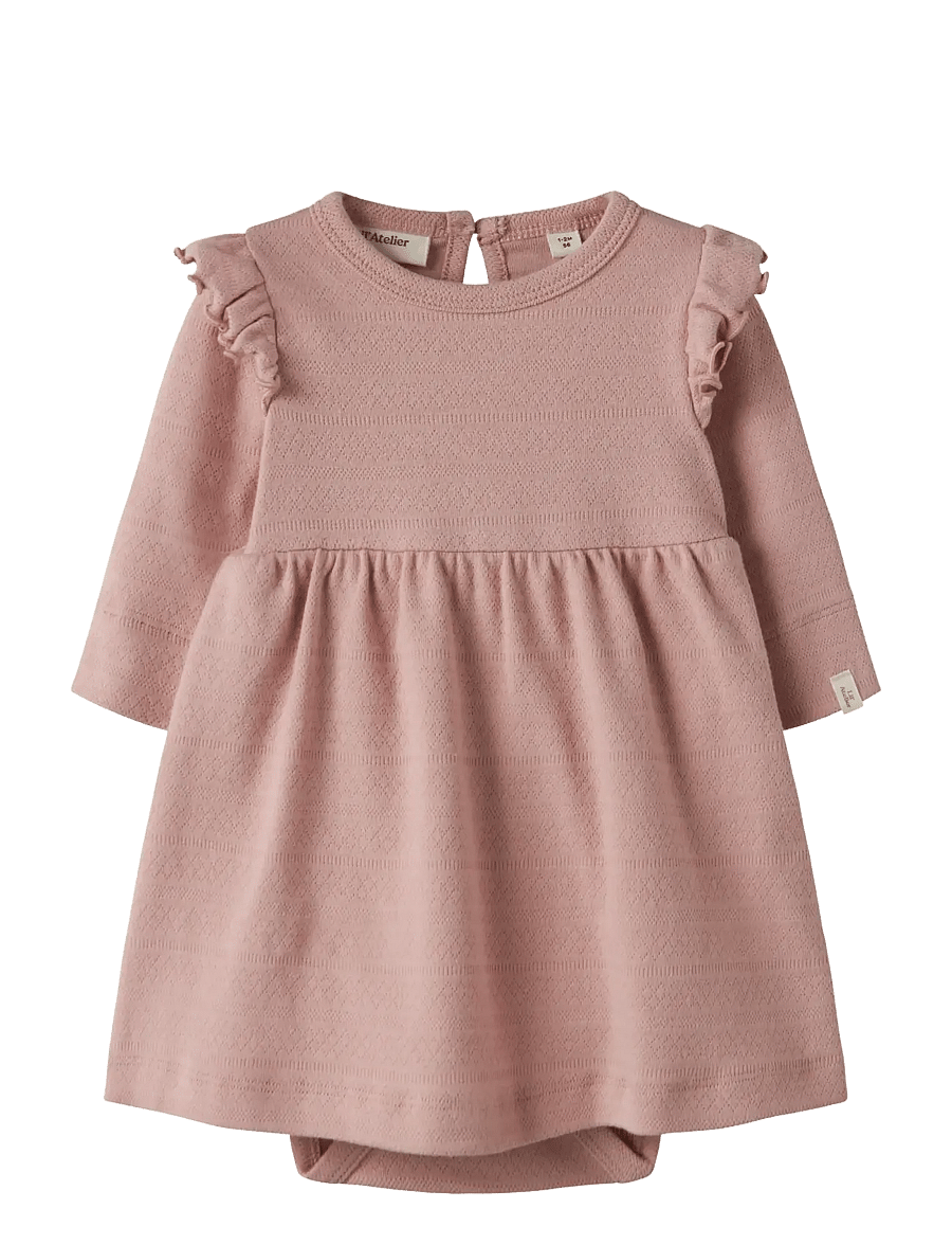 Lil'Atelier - NBFDIMIA LS BODY DRESS LIL - langärmelige babykleider - misty rose - 1