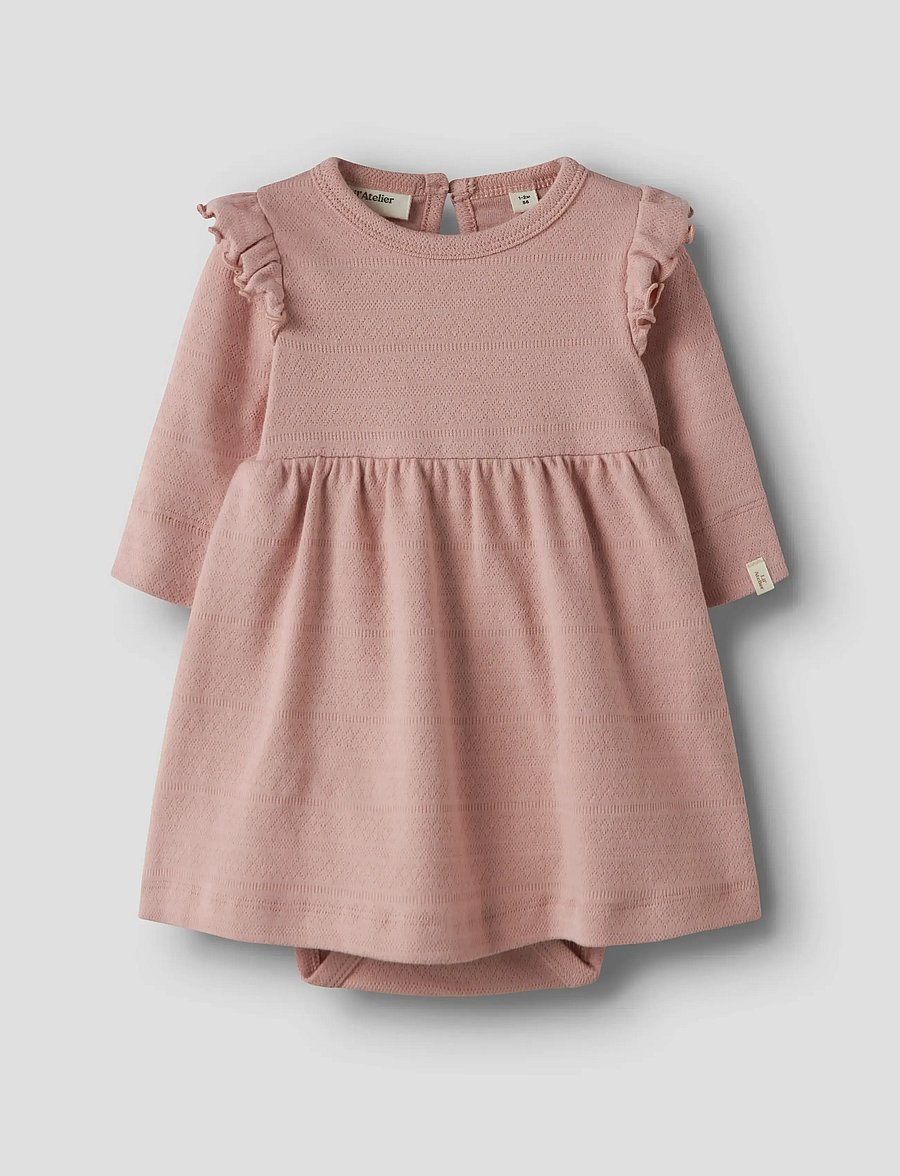 Lil'Atelier - NBFDIMIA LS BODY DRESS LIL - langärmelige babykleider - misty rose - 0