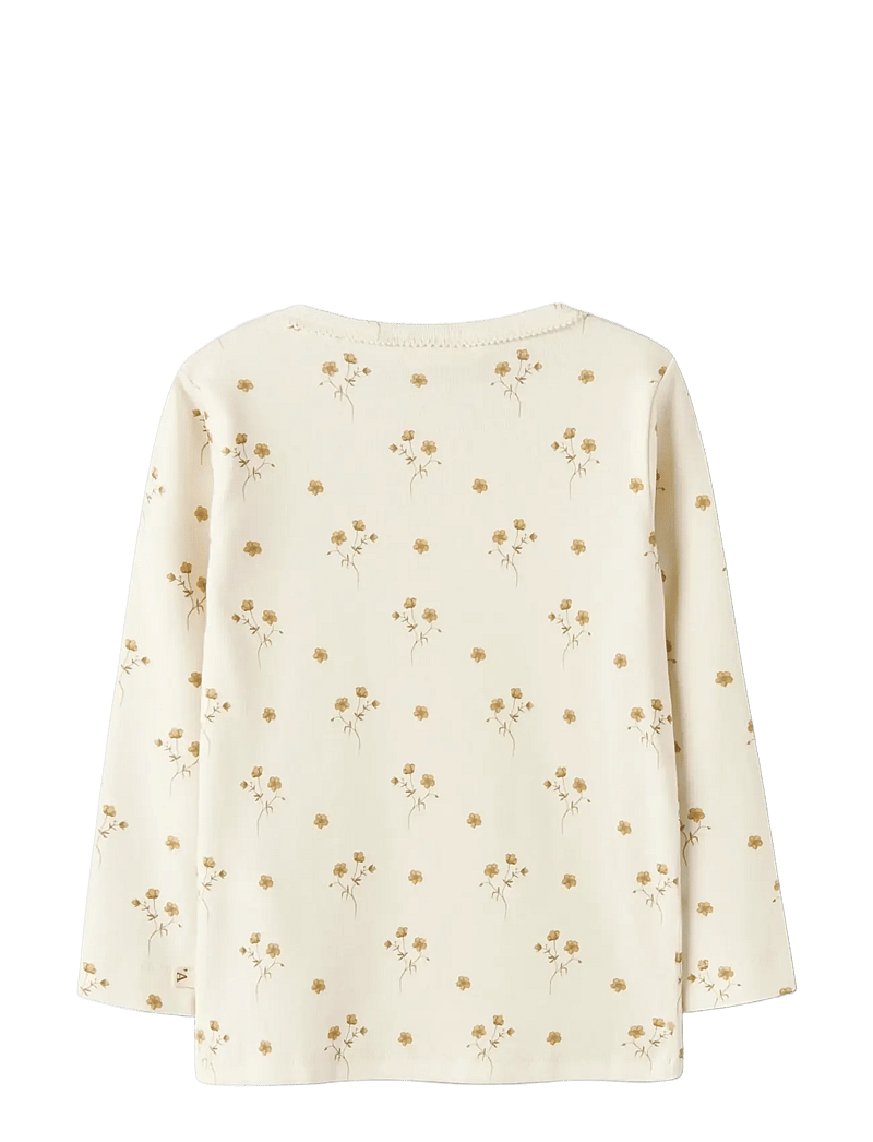 Lil'Atelier - NMFLAYO SIG LS SLIM TOP LIL - langærmede t-shirts - coconut milk - 2