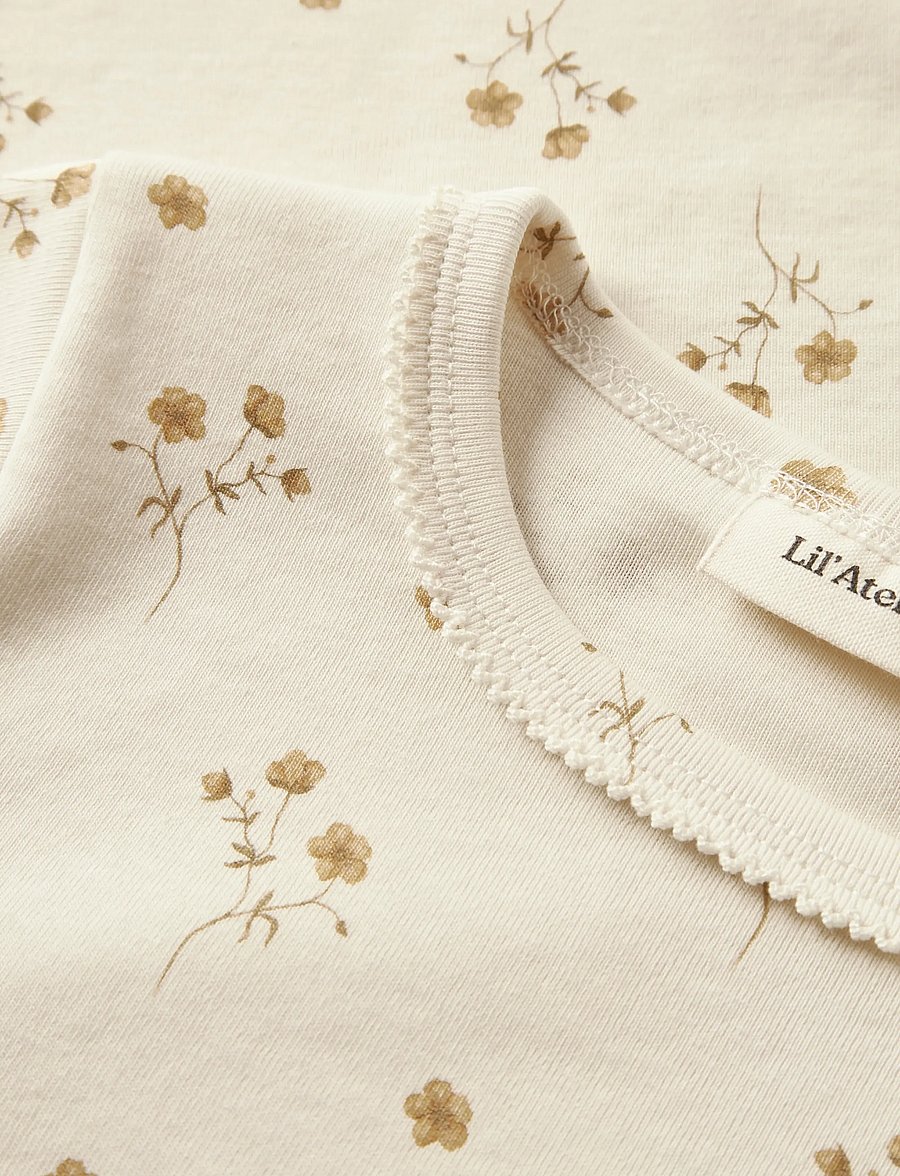 Lil'Atelier - NMFLAYO SIG LS SLIM TOP LIL - toppar & t-shirts - coconut milk - 0