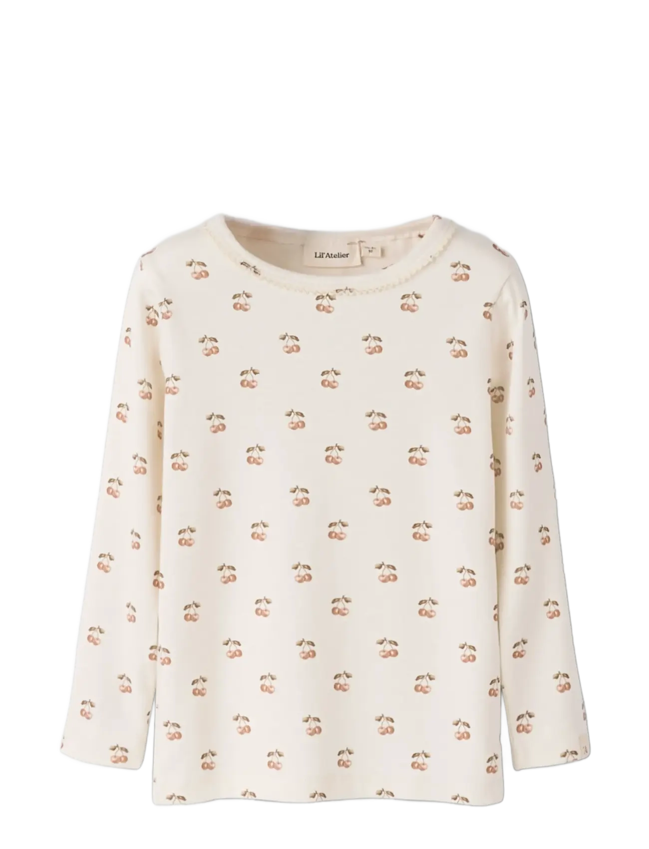 Lil'Atelier NMFLAYO SIG LS SLIM TOP LIL - Lil'Atelier - COCONUT MILK / cream