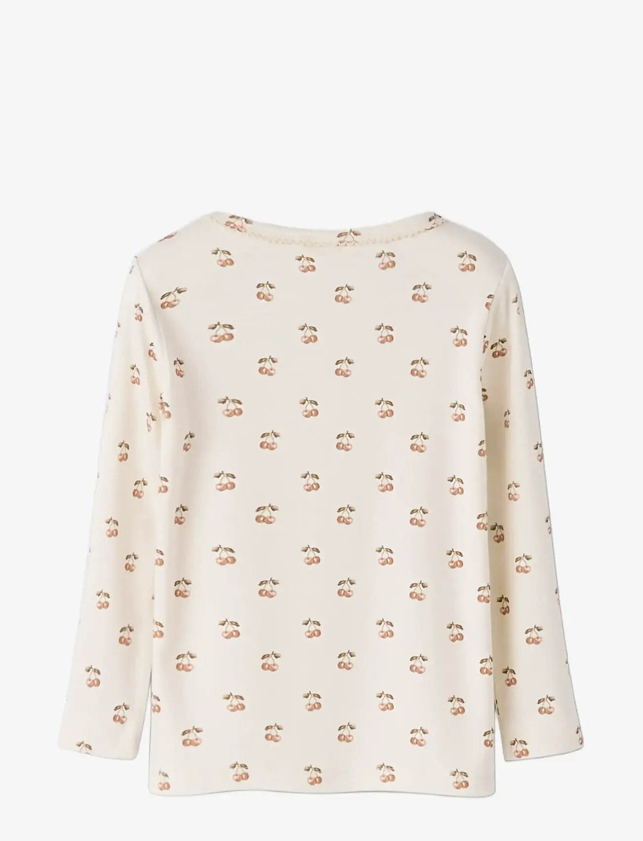Lil'Atelier - NMFLAYO SIG LS SLIM TOP LIL - långärmade t-shirts - coconut milk - 1