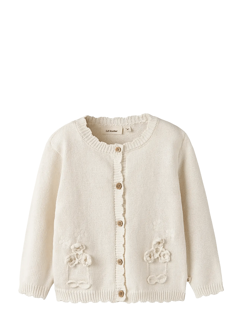 Lil'Atelier - NMFDOLA LS KNIT CARD LIL - kardiganid - coconut milk - 1