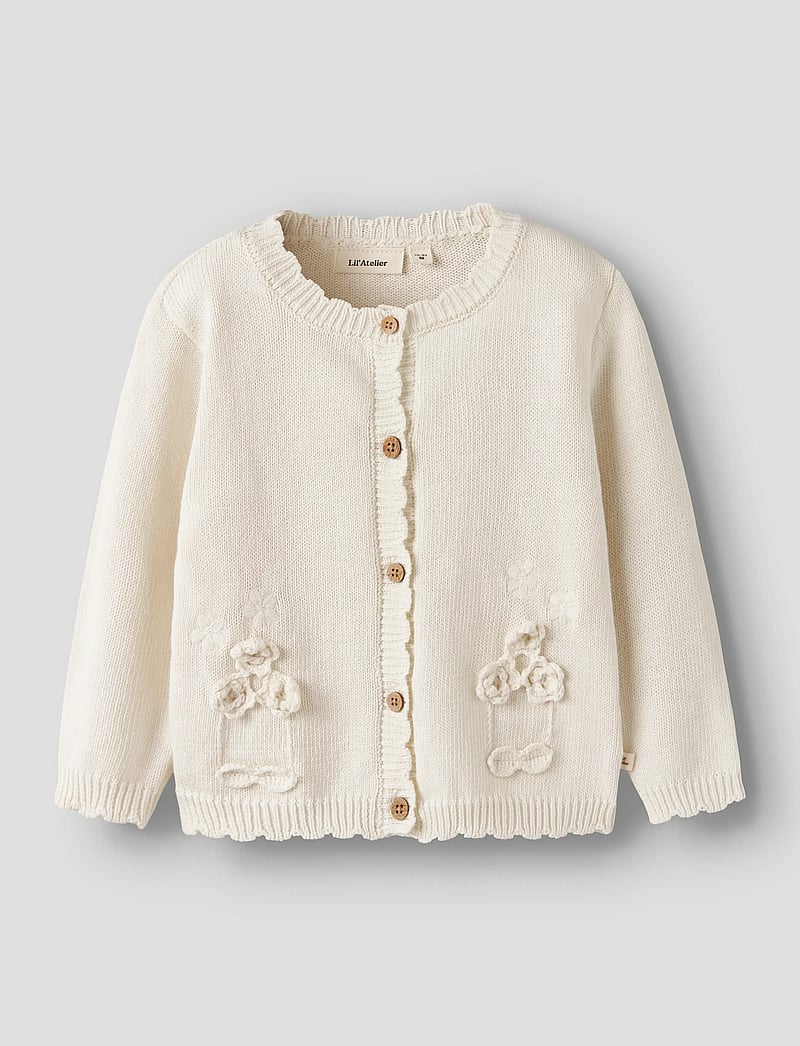 Lil'Atelier - NMFDOLA LS KNIT CARD LIL - kardiganid - coconut milk - 0