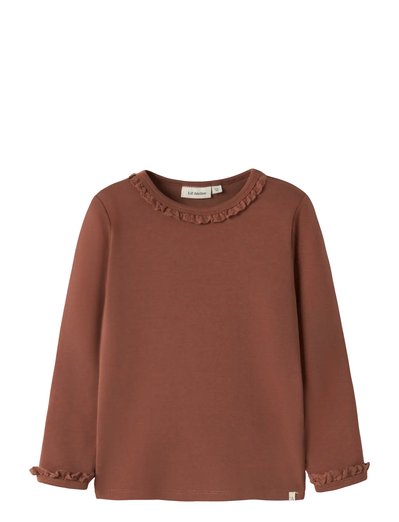 Lil'Atelier NMFLAYO SUP LS SLIM TOP SOLID LIL - 4 for 3 - MAPLE SYRUP / brown