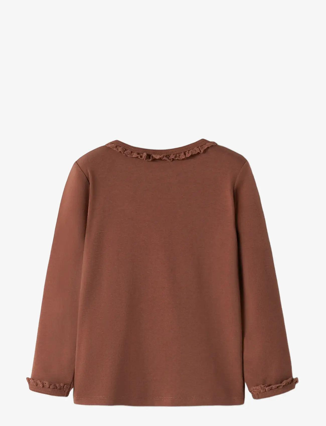 Lil'Atelier - NMFLAYO SUP LS SLIM TOP SOLID LIL - langærmede t-shirts - maple syrup - 1