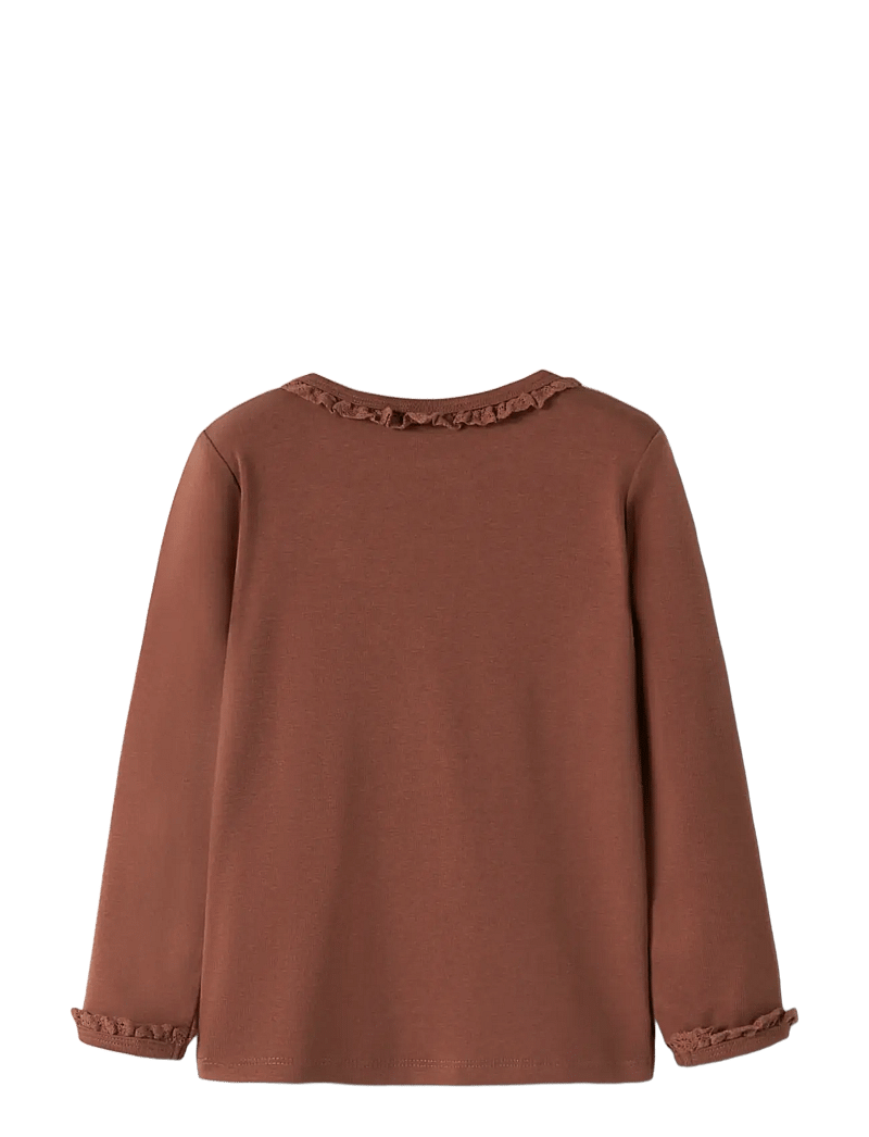 Lil'Atelier - NMFLAYO SUP LS SLIM TOP SOLID LIL - langærmede t-shirts - maple syrup - 1
