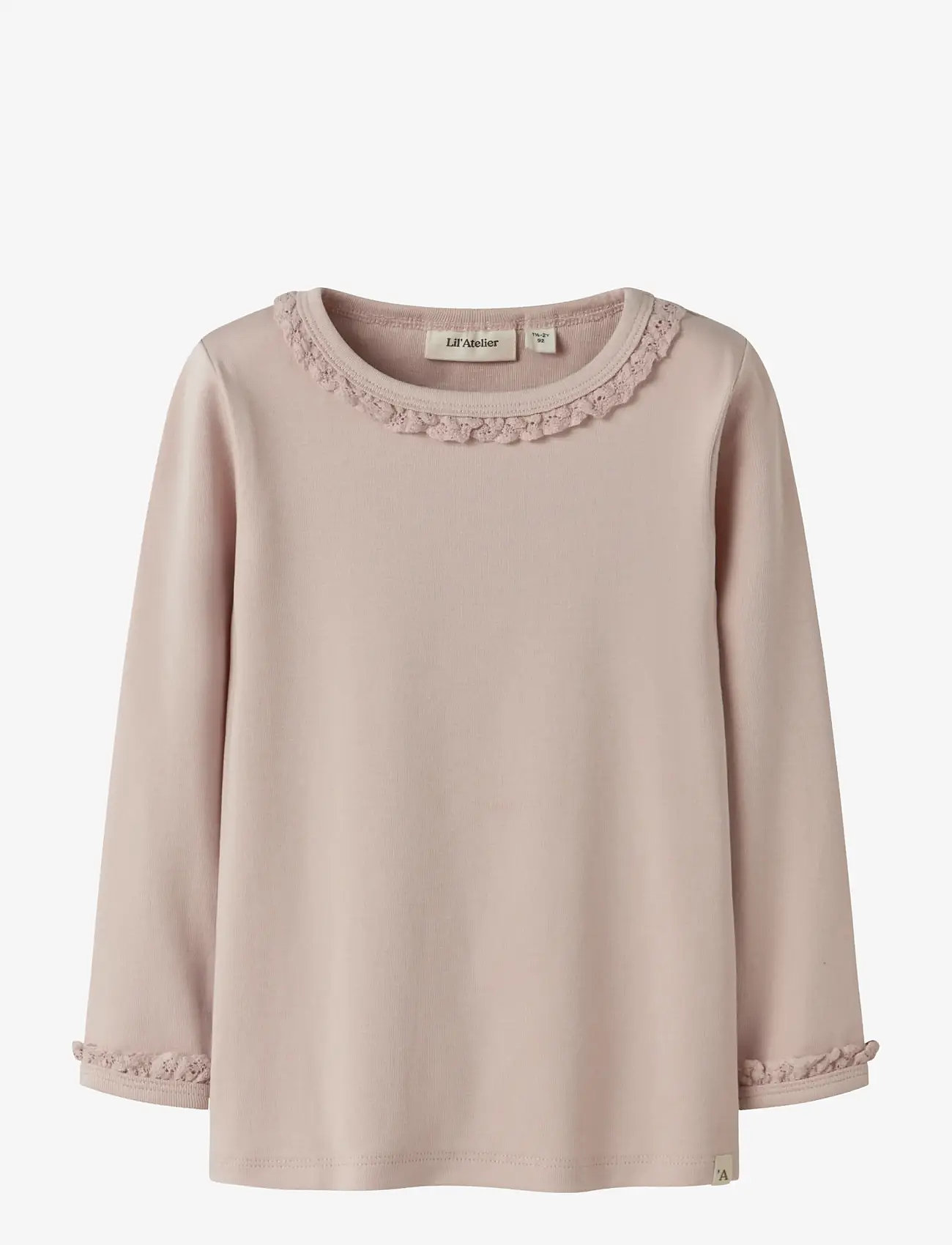 Lil'Atelier - NMFLAYO SUP LS SLIM TOP SOLID LIL - pikkade varrukatega - peach whip - 0