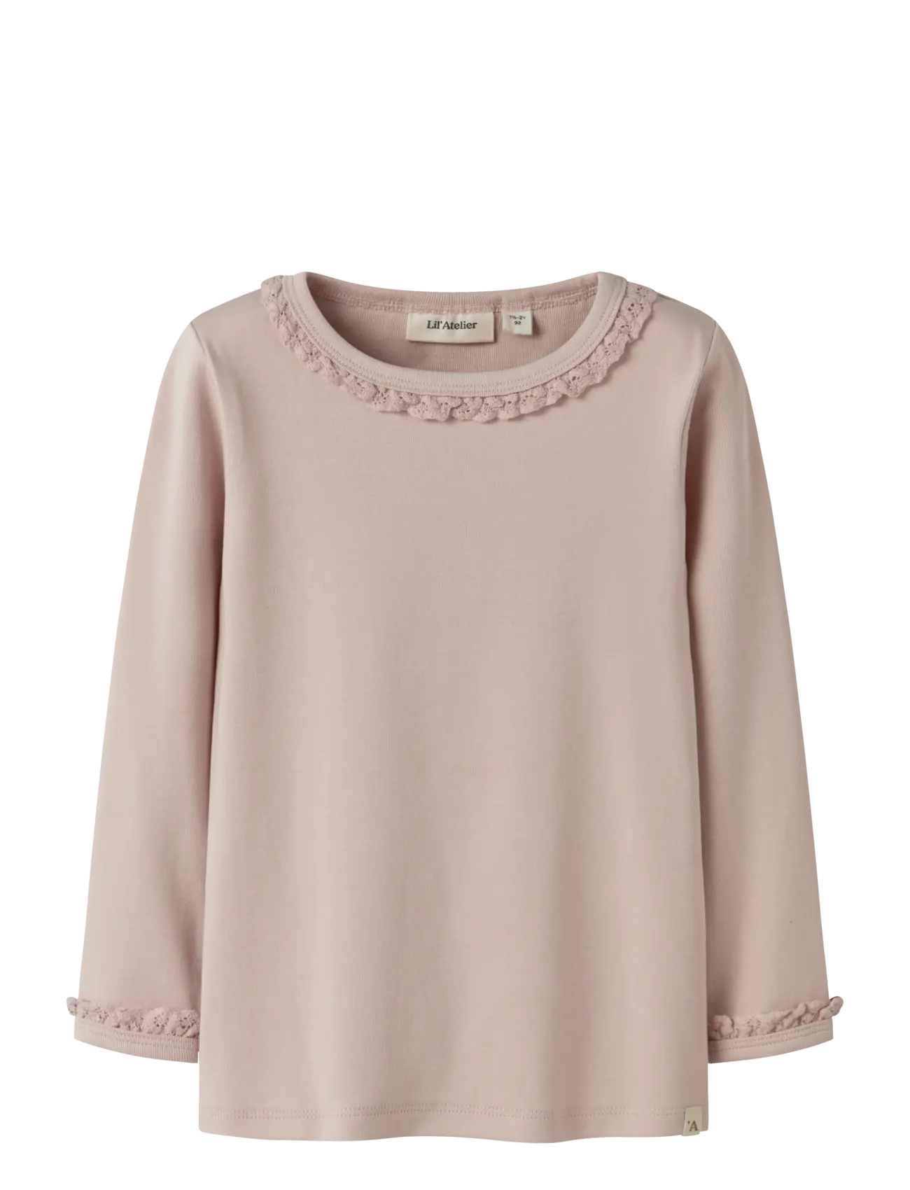 Lil'Atelier NMFLAYO SUP LS SLIM TOP SOLID LIL - Lil'Atelier - PEACH WHIP / pink/rose