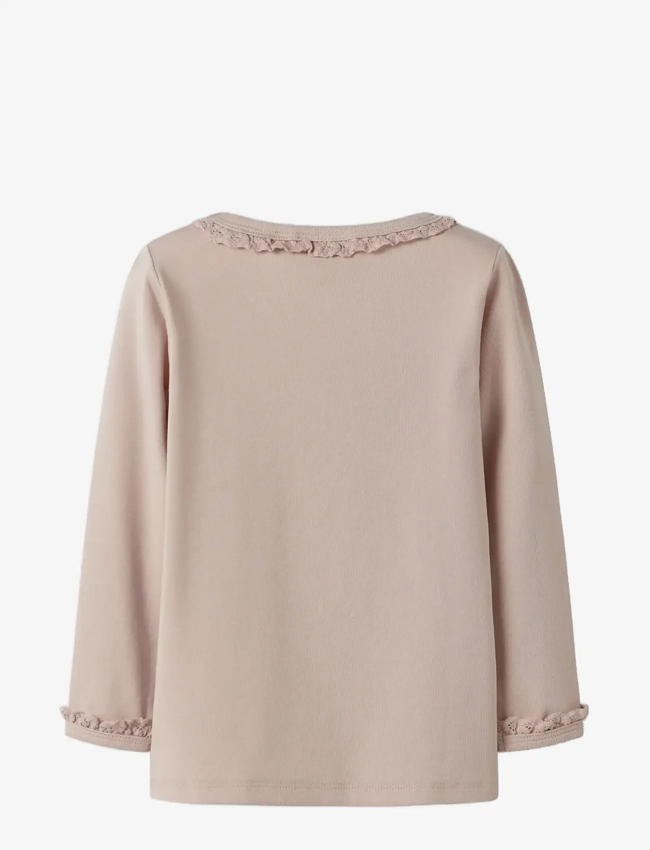 Lil'Atelier - NMFLAYO SUP LS SLIM TOP SOLID LIL - pikkade varrukatega - peach whip - 1