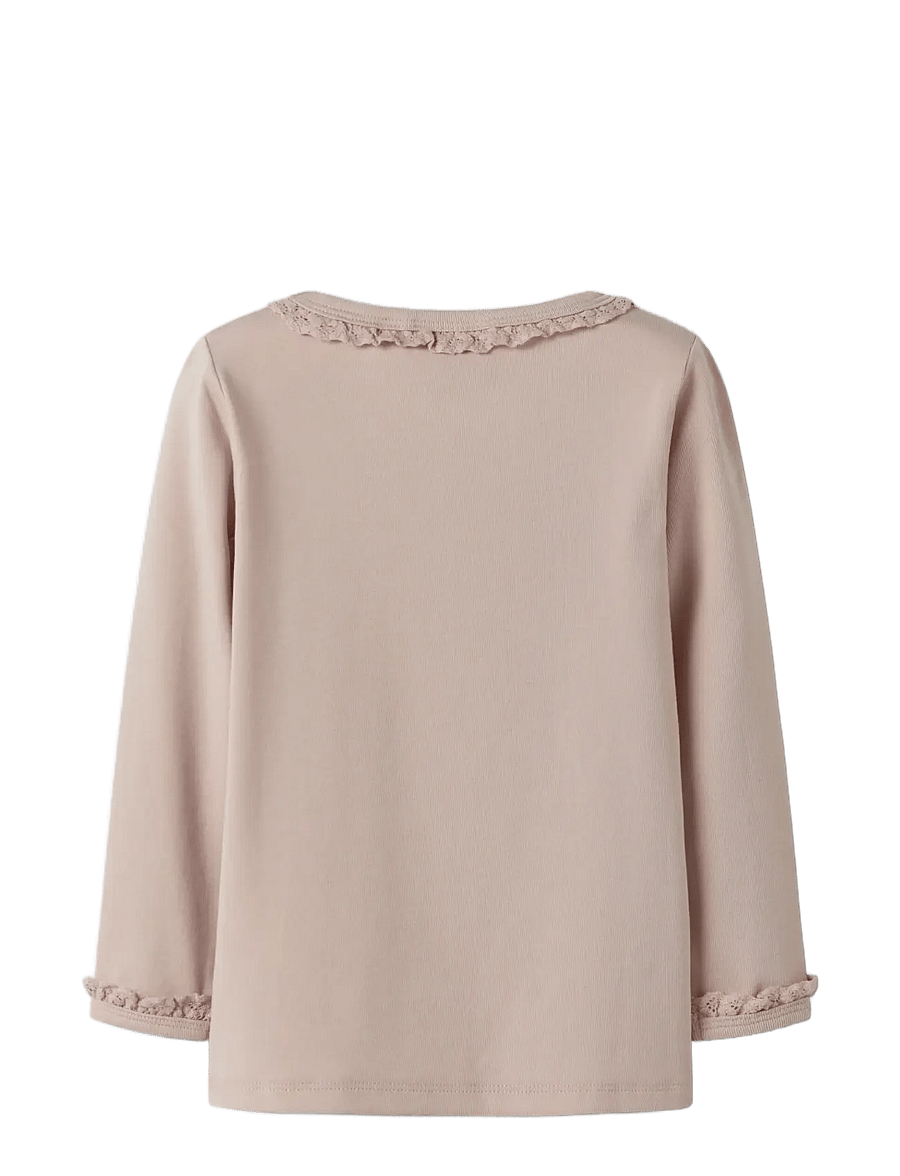 Lil'Atelier - NMFLAYO SUP LS SLIM TOP SOLID LIL - langærmede t-shirts - peach whip - 1