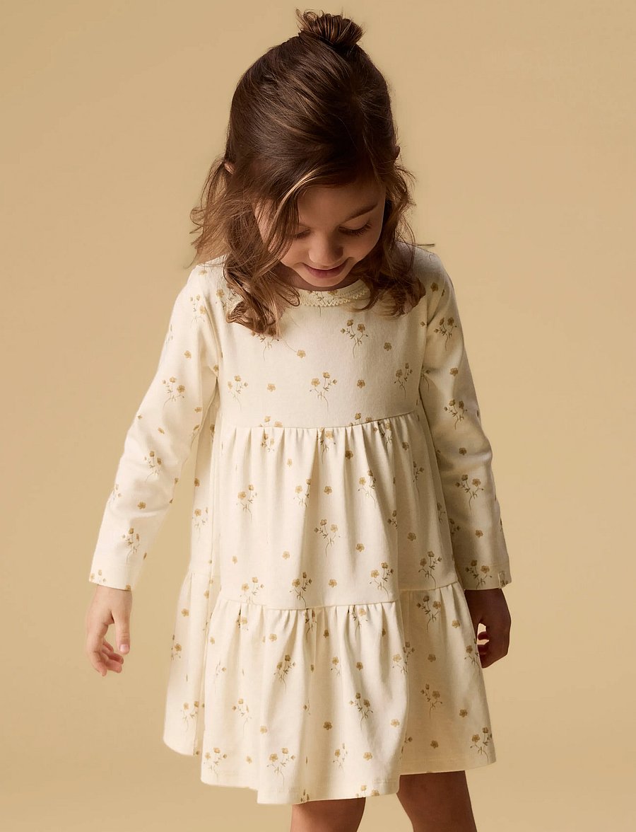 Lil'Atelier - NMFLAYO SIF LS DRESS LIL - langærmede babykjoler - coconut milk - 4
