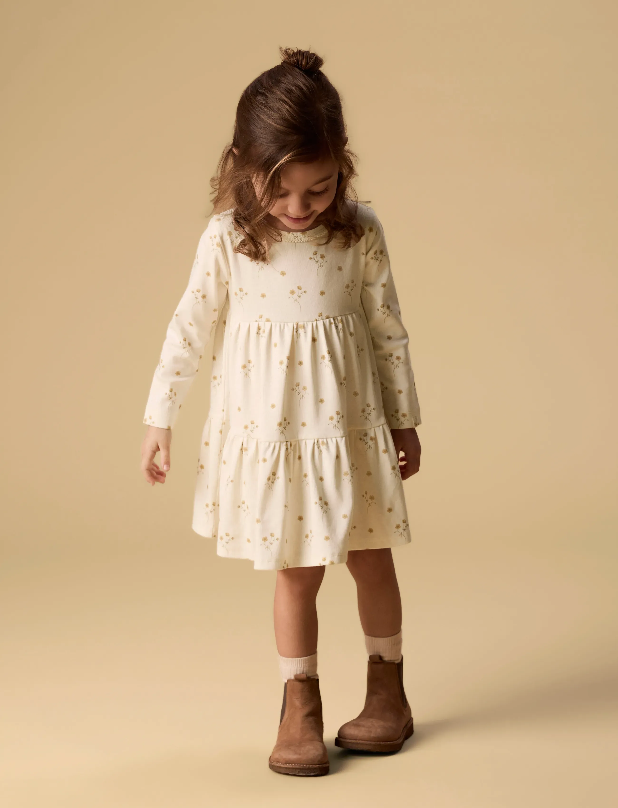 Lil'Atelier - NMFLAYO SIF LS DRESS LIL - langærmede babykjoler - coconut milk - 5