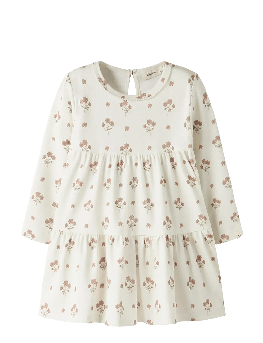 Lil'Atelier - NMFLAYO SIF LS DRESS LIL - pikkade varrukatega beebi kleidid - coconut milk - 0