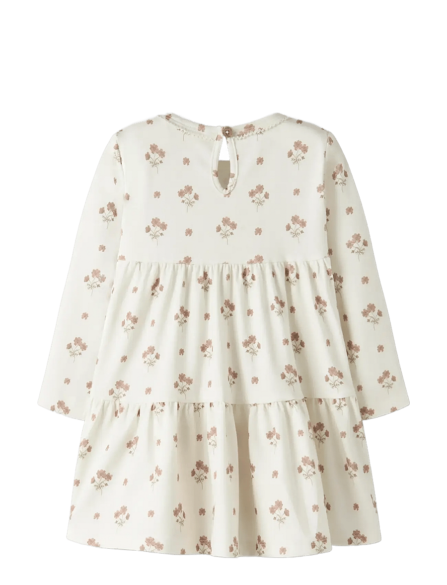 Lil'Atelier - NMFLAYO SIF LS DRESS LIL - pikkade varrukatega beebi kleidid - coconut milk - 1