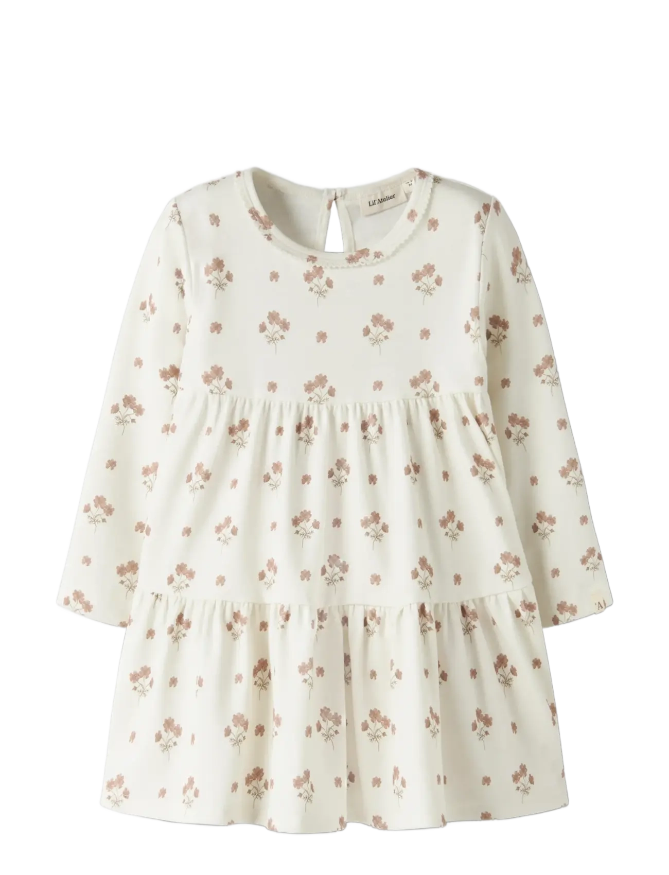 Lil'Atelier - NMFLAYO SIF LS DRESS LIL - pikkade varrukatega beebi kleidid - coconut milk - 2