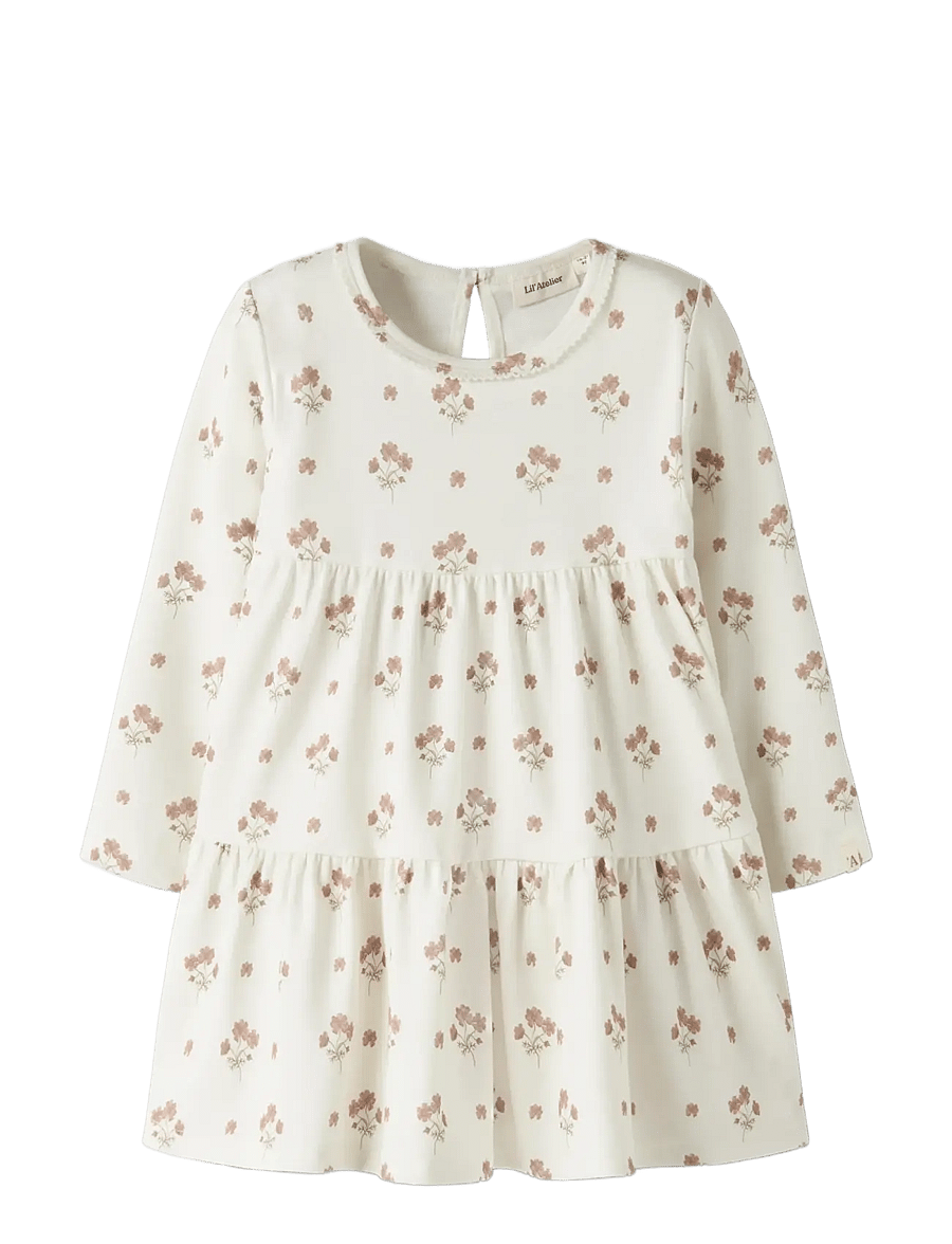 Lil'Atelier - NMFLAYO SIF LS DRESS LIL - pikkade varrukatega beebi kleidid - coconut milk - 2