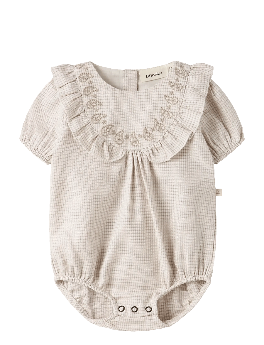 Lil'Atelier - NBFFOLEY SS LOOSE ROMBER LIL - kurzärmelig - coconut milk - 0