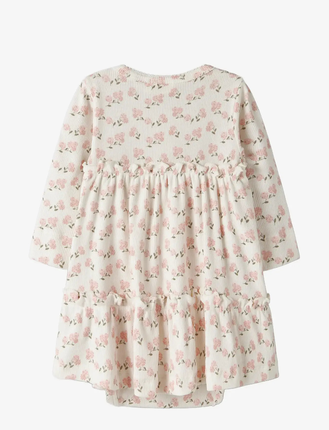 Lil'Atelier - NBFGAGO SUM LS BODY DRESS LIL - långärmade babyklänningar - coconut milk - 1