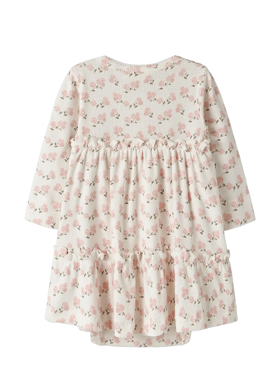 Lil'Atelier - NBFGAGO SUM LS BODY DRESS LIL - långärmade babyklänningar - coconut milk - 1