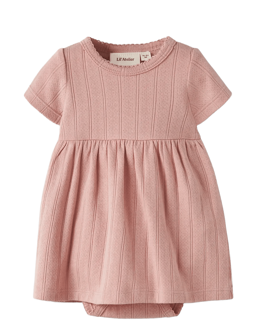 Lil'Atelier - NBFFALINA SS BODY DRESS LIL - kurzärmelige babykleider - misty rose - 0