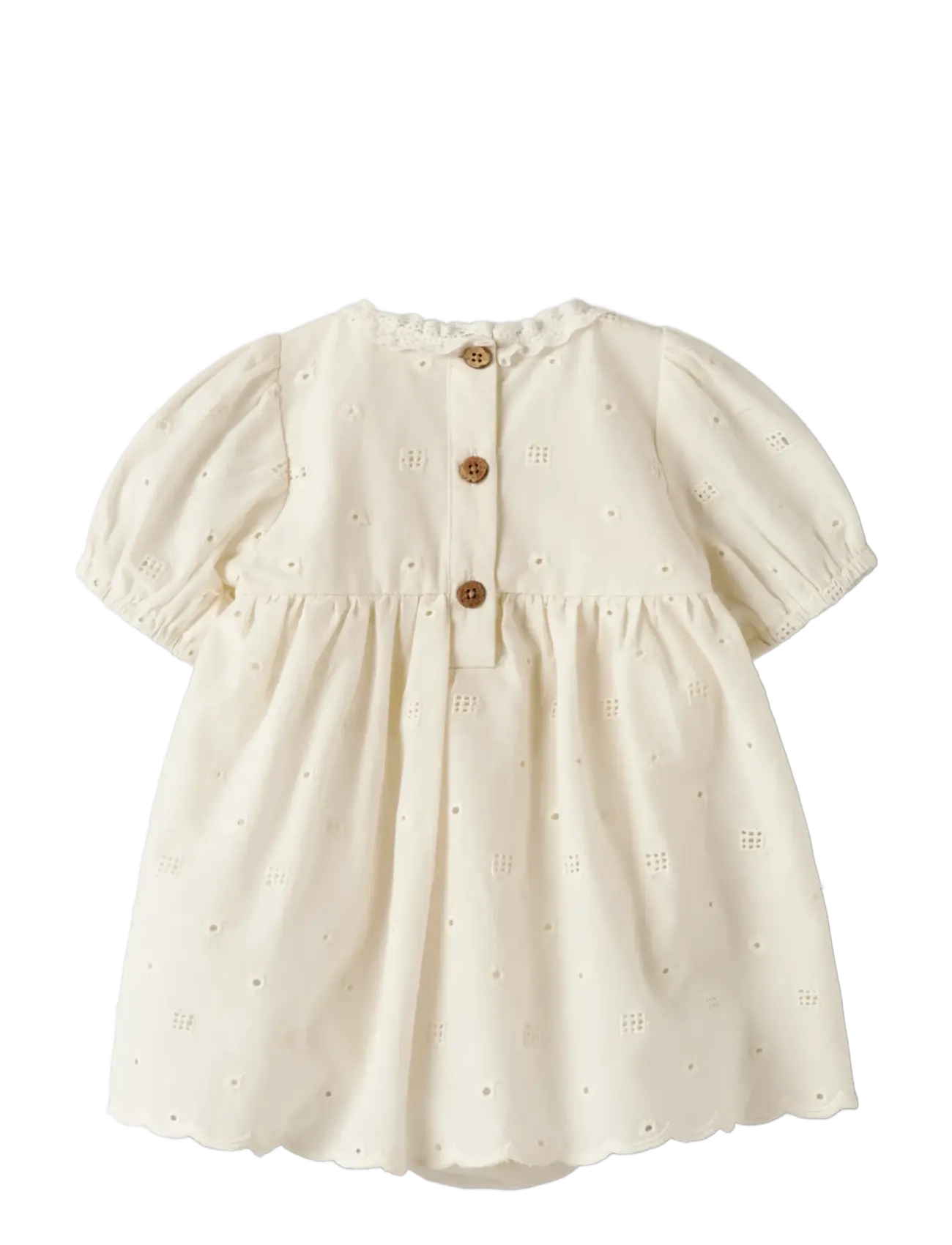 Lil'Atelier - NBFFLORES SS BODY DRESS LIL - kurzärmelige babykleider - coconut milk - 1