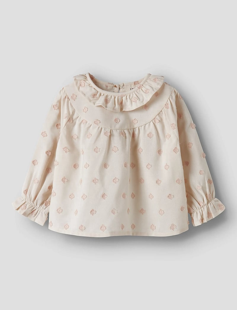 Lil'Atelier - NBFNETHE LS LOOSE SHIRT LIL - bluzki i tuniki - pastel parchment - 0