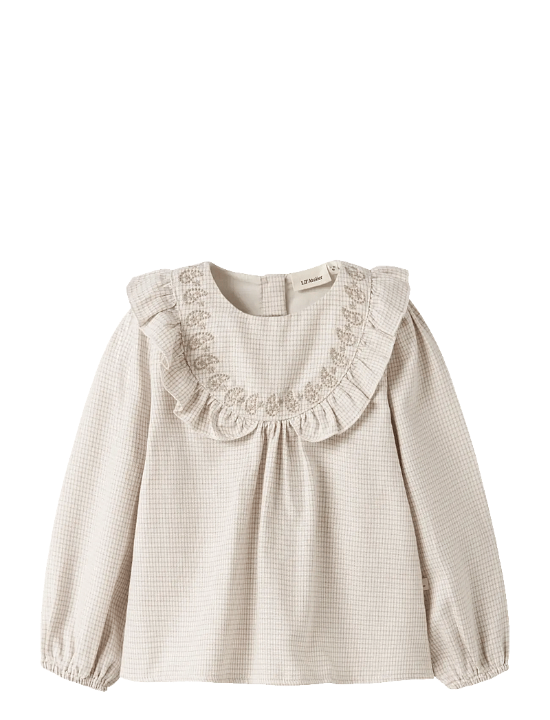 Lil'Atelier - NMFFOLEY LS LOOSE SHIRT LIL - blusen & tuniken - coconut milk - 0