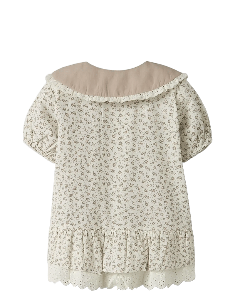 Lil'Atelier - NMFFJOLA SS LOOSE SHIRT LIL - kurzärmlige hemden - coconut milk - 1