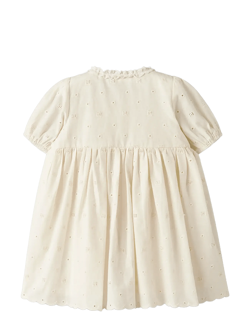 Lil'Atelier - NMFFLORES SS DRESS LIL - short-sleeved baby dresses - coconut milk - 1