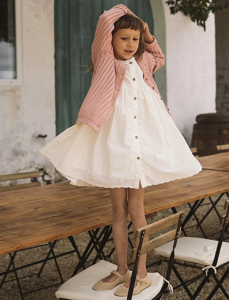 Lil'Atelier - NMFFLORES SS DRESS LIL - short-sleeved baby dresses - coconut milk - 2