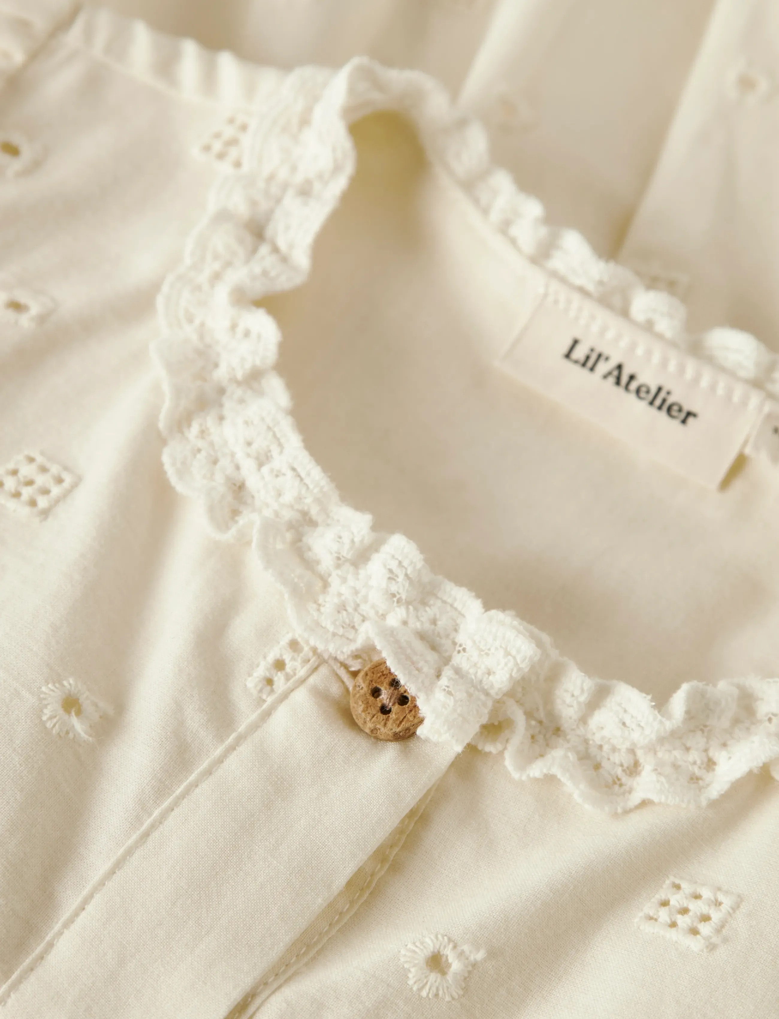 Lil'Atelier - NMFFLORES SS DRESS LIL - kortärmade babyklänningar - coconut milk - 4