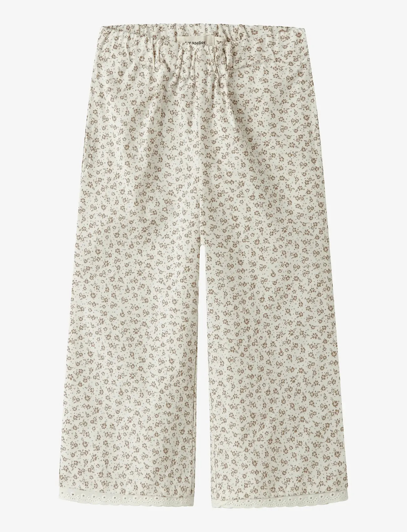 Lil'Atelier - NMFFJOLA WIDE ANCLE PANT LIL - bukser - coconut milk - 0