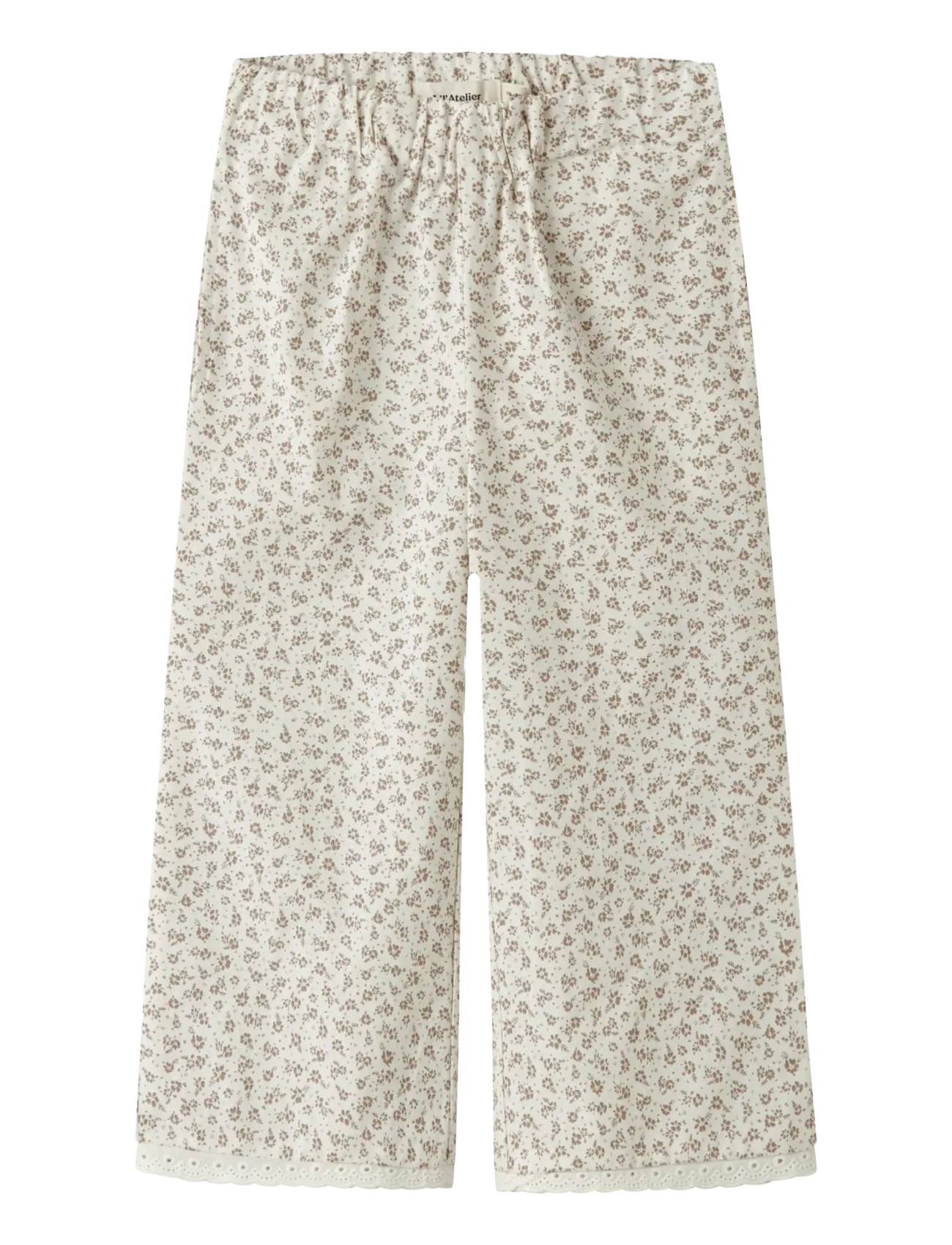 Lil'Atelier NMFFJOLA WIDE ANCLE PANT LIL - Underdele - COCONUT MILK / cream