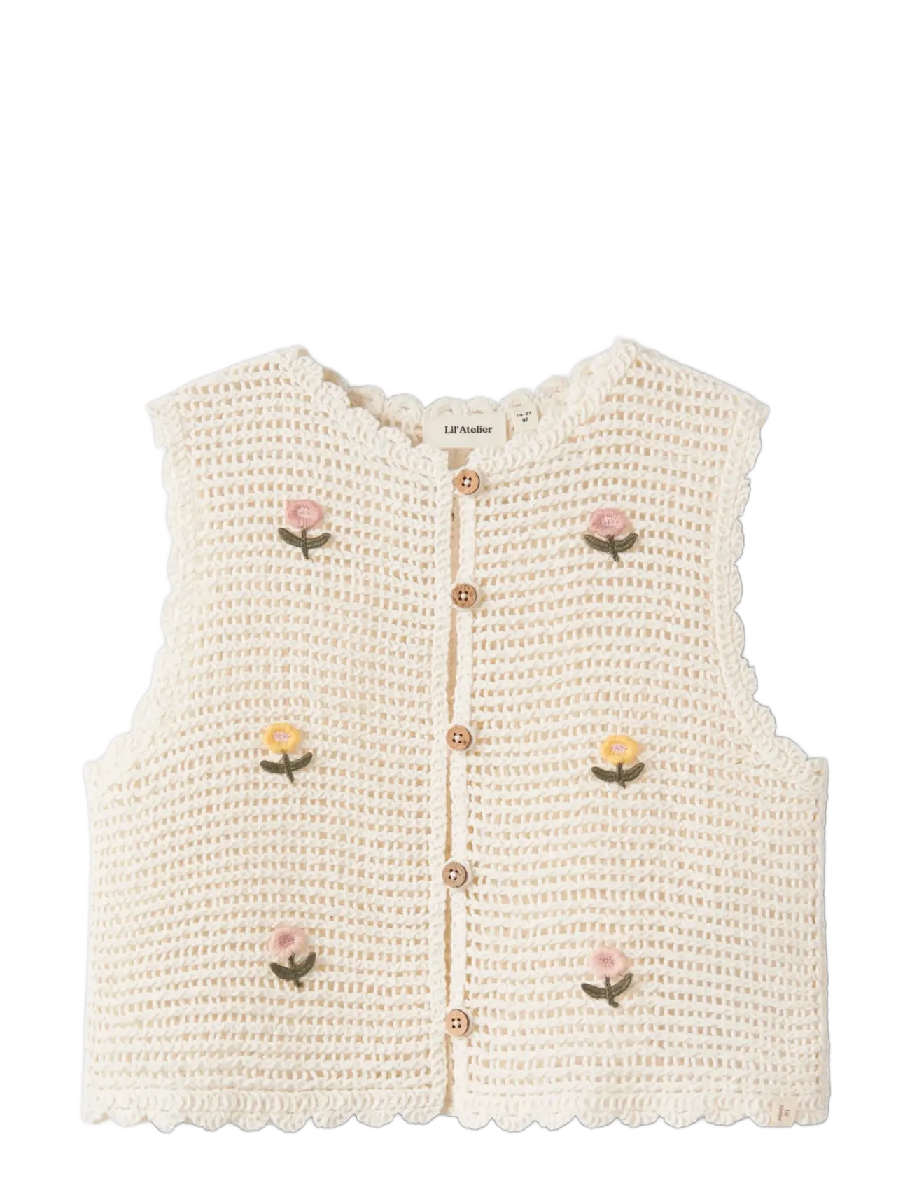 Lil'Atelier - NMFFLORA KNIT VEST LIL - coconut milk - 2